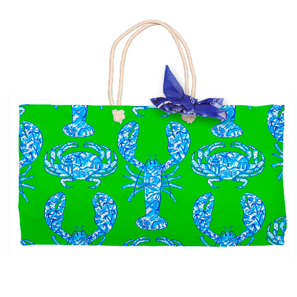 Chinois Lobsters & Crabs, Fern, Tote Bag