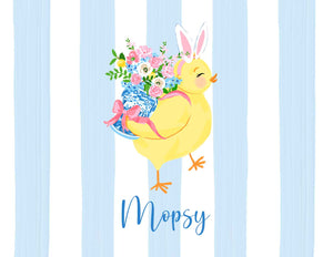 Chinoiserie Chick Personalized Easter Folded Note Cards