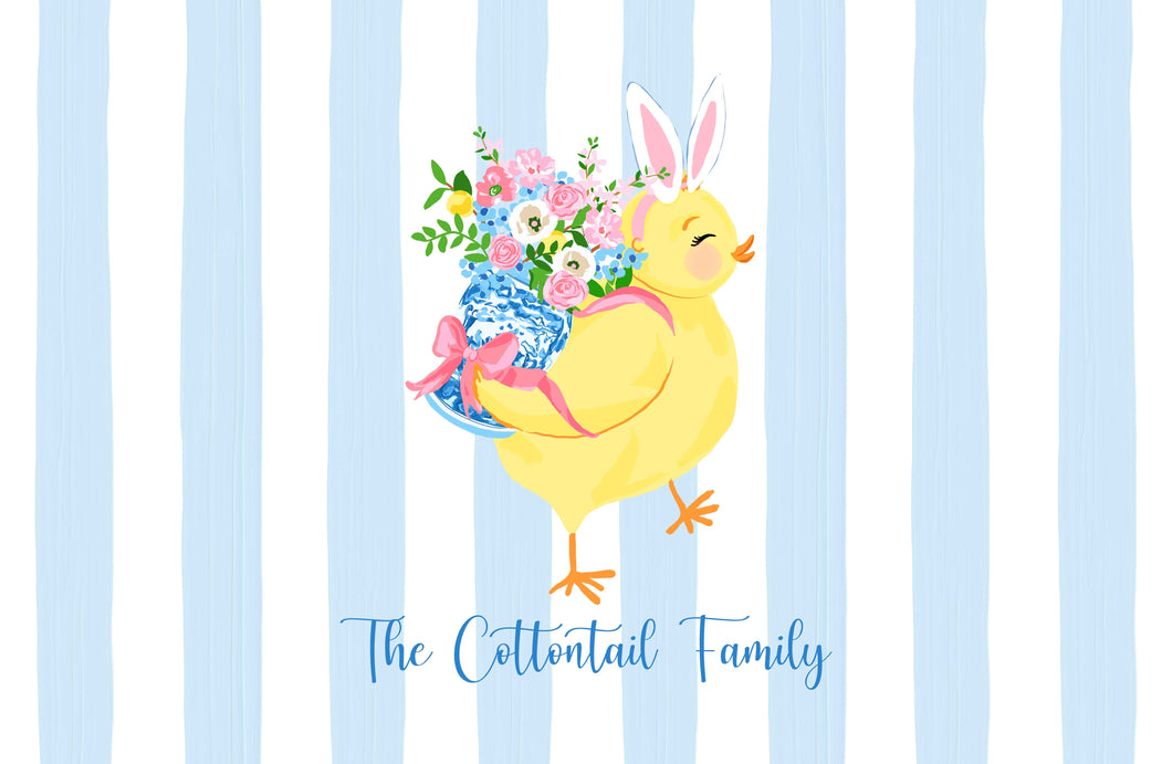Chinoiserie Chick Personalized Easter Paper Tear-away Placemat Pad