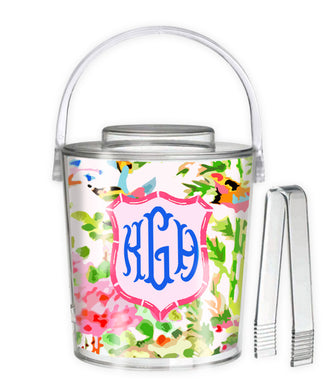Chinoiserie Garden Personalized, 3 Qt. Acrylic Ice Bucket