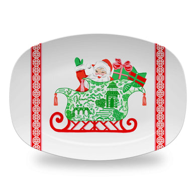 Chinoiserie Sleigh Ride Melamine Platter