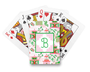 Chinoiserie Wonderland Personalized Christmas Playing Cards