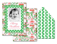 Load image into Gallery viewer, Chinoiserie Wonderland Personalized Photo Holiday Card, 5.5&quot;x8.5&quot; A9 Size