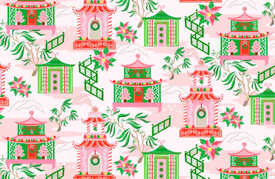 Chinoiserie Wonderland Christmas Paper Tear-away Placemat Pad