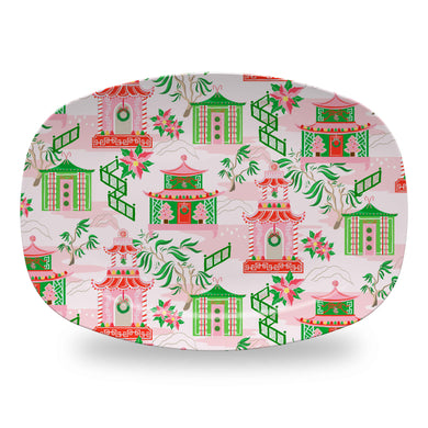 Chinoiserie Wonderland Christmas Melamine Platter