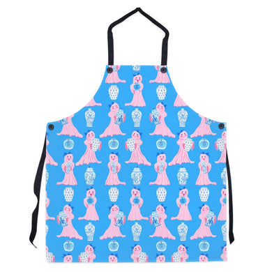 Chinois Ghosts Halloween Apron, Blue