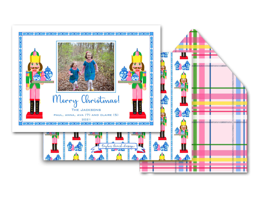 Chinois Nutcracker Personalized Photo Holiday Card, 5