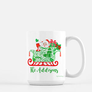 Chinoiserie Sleigh Ride Personalized Mug