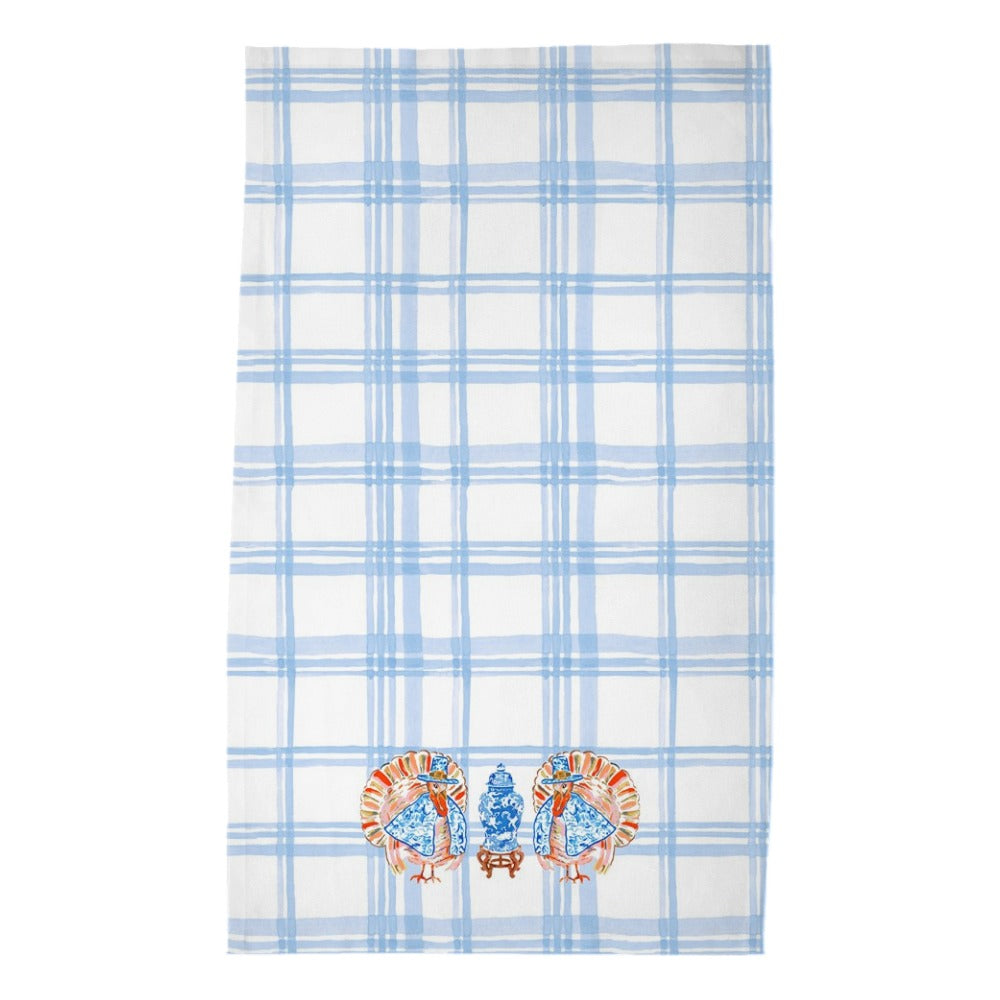 Chinois Turkeys Thanksgiving Poly Twill Tea Towels, Set of 2