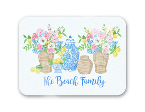 Summer's Bounty Personalized 16" x 12" Tempered Glass Cutting Board