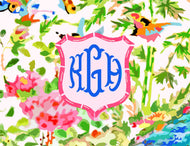 Chinoiserie Garden Personalized Folded Note Cards