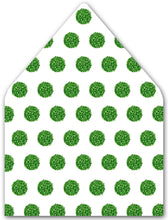 Load image into Gallery viewer, Boxwood Holiday Balls A9 Patterned Envelope Liners