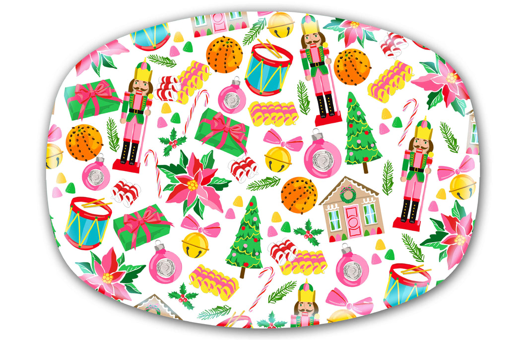 Oh What Fun Christmas Collage Melamine Platter