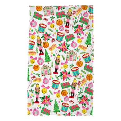 *IN STOCK* Oh What Fun Christmas Collage Poly Twill Tea Towels, Set of 2