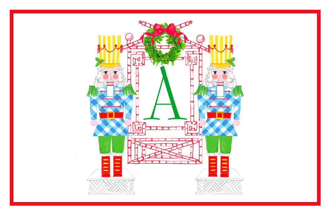 Nutcracker Sweet Personalized Paper Tear-away Placemat Pad, Snowfall