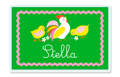 Cockadoodle Doo Children's Personalized Laminated Placemat