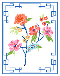 Conservatory Garden, Bone White, Set of 2, Floral Art Prints