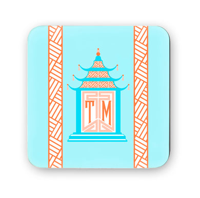Royal Pagoda, Moonstone, Cork Backed Coasters - Set of 4