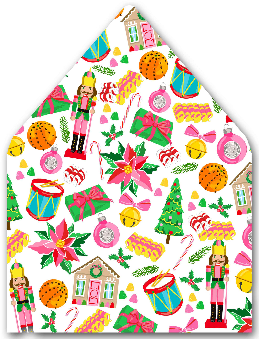 Christmas Crest Coordinate A9 Patterned Envelope Liners
