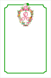 Christmas Crest Personalized Notepad, Multiple Sizes Available