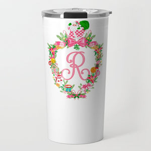 Christmas Crest Personalized Travel Tumbler