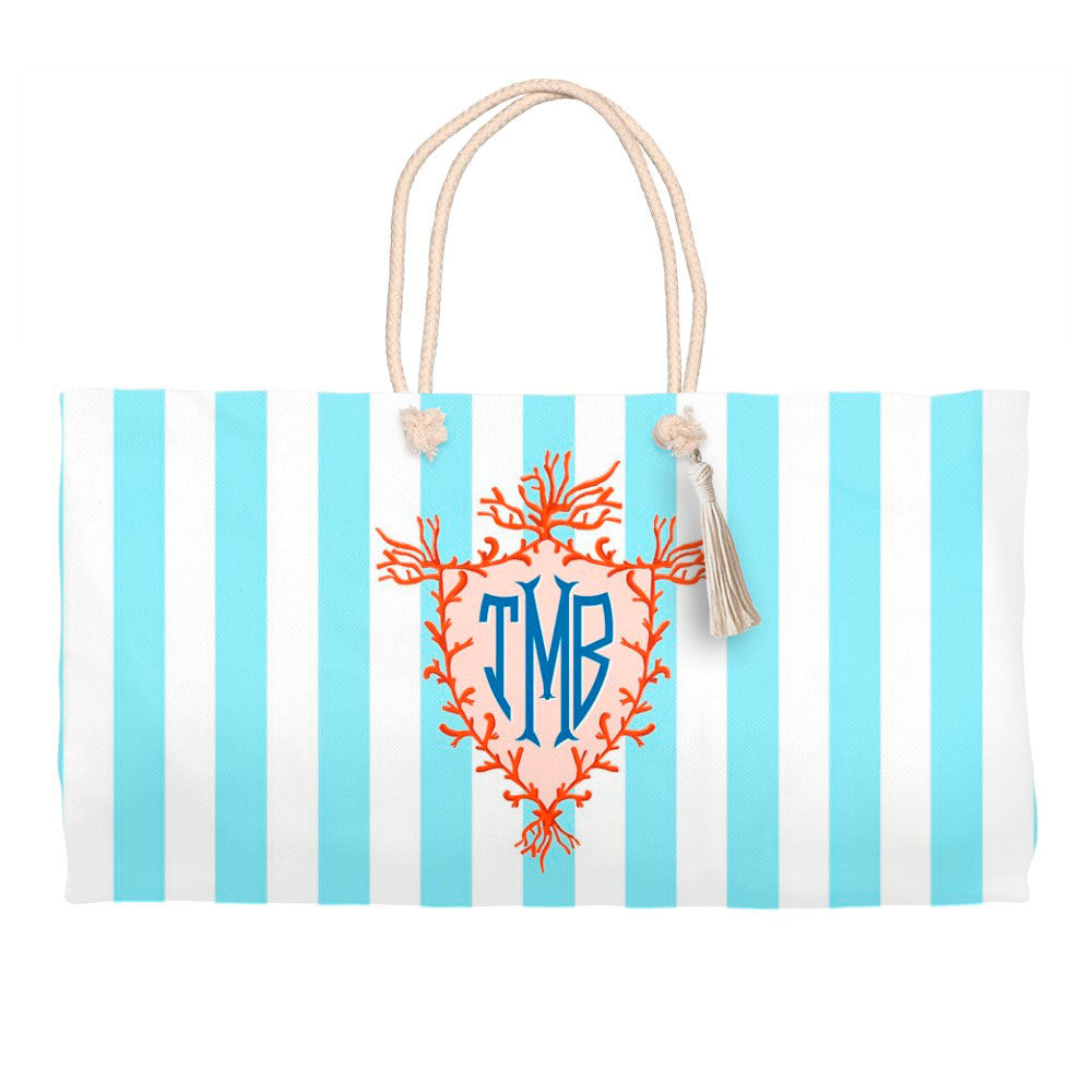 Custom Coral Crest Personalized Tote Bag