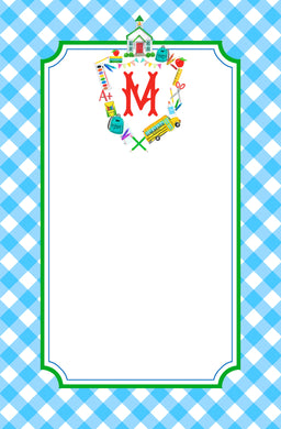 Custom School Crest Personalized Notepad, Multiple Sizes Available
