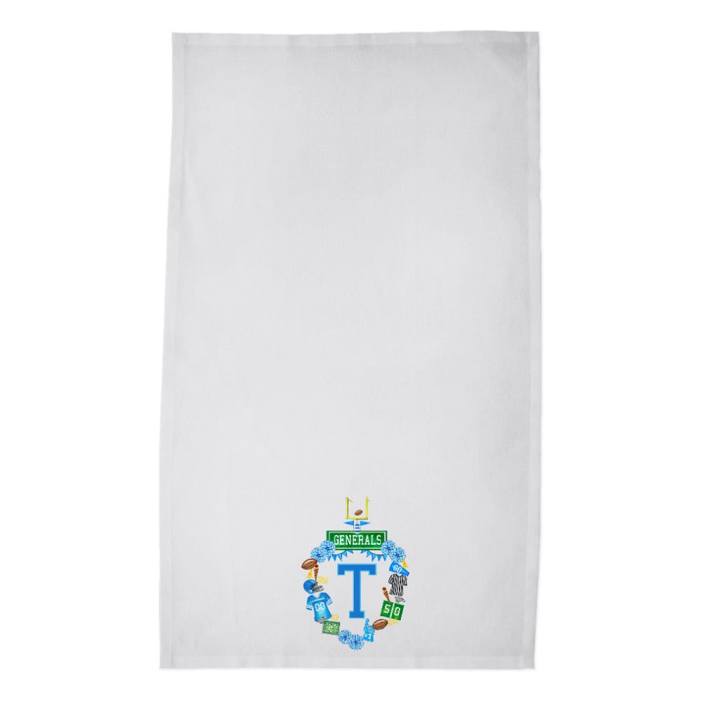 Game Day Personalized Football Crest Poly Twill Tea Towels, Set of 2