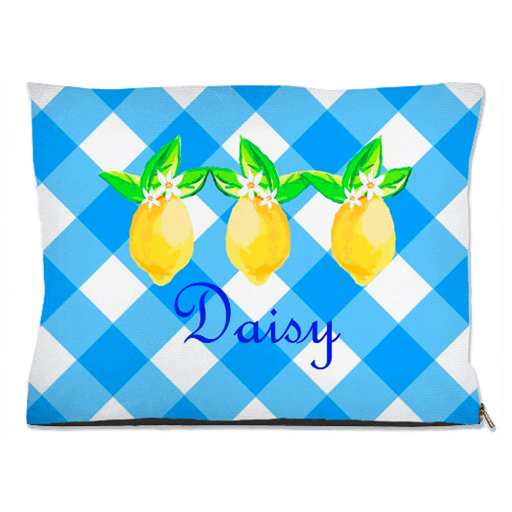 Lovely Lemon, Grove Picnic, Personalized Pet Bed, (3) Sizes Available