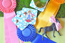 Load image into Gallery viewer, Kentucky Derby-Themed Cork Backed Coasters - Set of 4