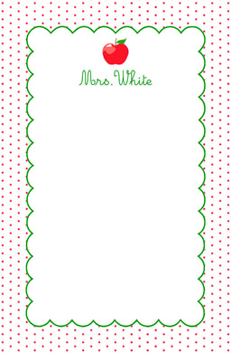Dotted Apple Notepad, Multiple Sizes Available