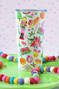 Oh What Fun Christmas Collage Travel Tumbler
