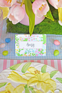 Bunny Garden Tented Place Cards