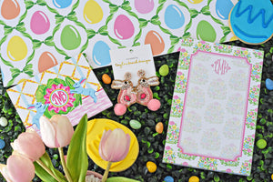 Easter Egg Trellis Paper Tear-away Placemat Pad, Grass