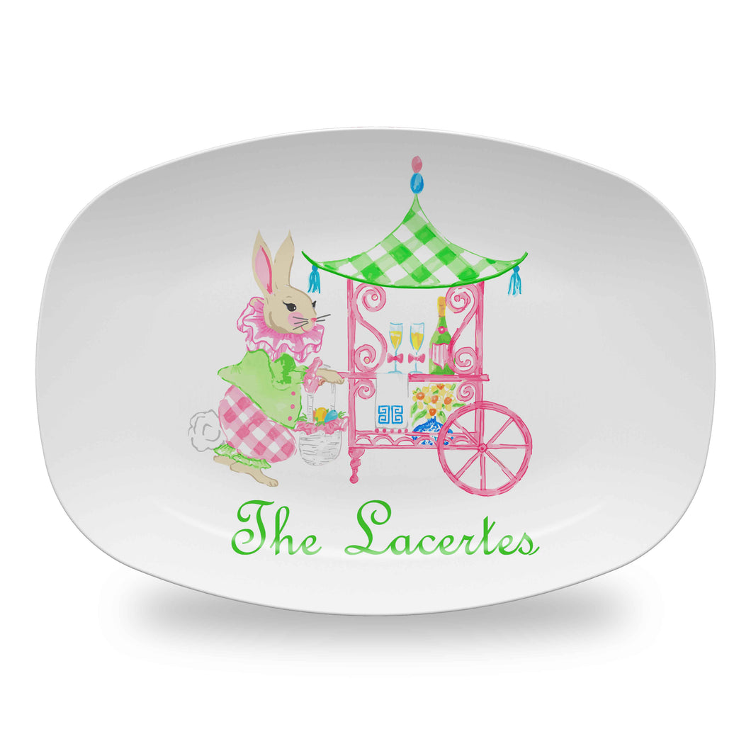 Easter Bar Cart Personalized Melamine Platter