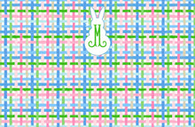 Load image into Gallery viewer, Easter Plaid Personalized Paper Tear-away Placemat Pad