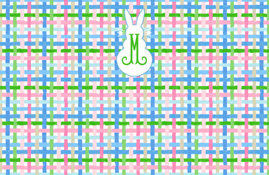 Easter Plaid Personalized Paper Tear-away Placemat Pad