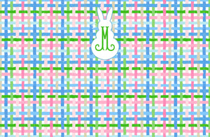 Easter Plaid Personalized Paper Tear-away Placemat Pad