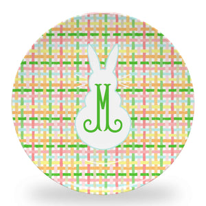 Easter Plaid Set of (4) Personalized 10