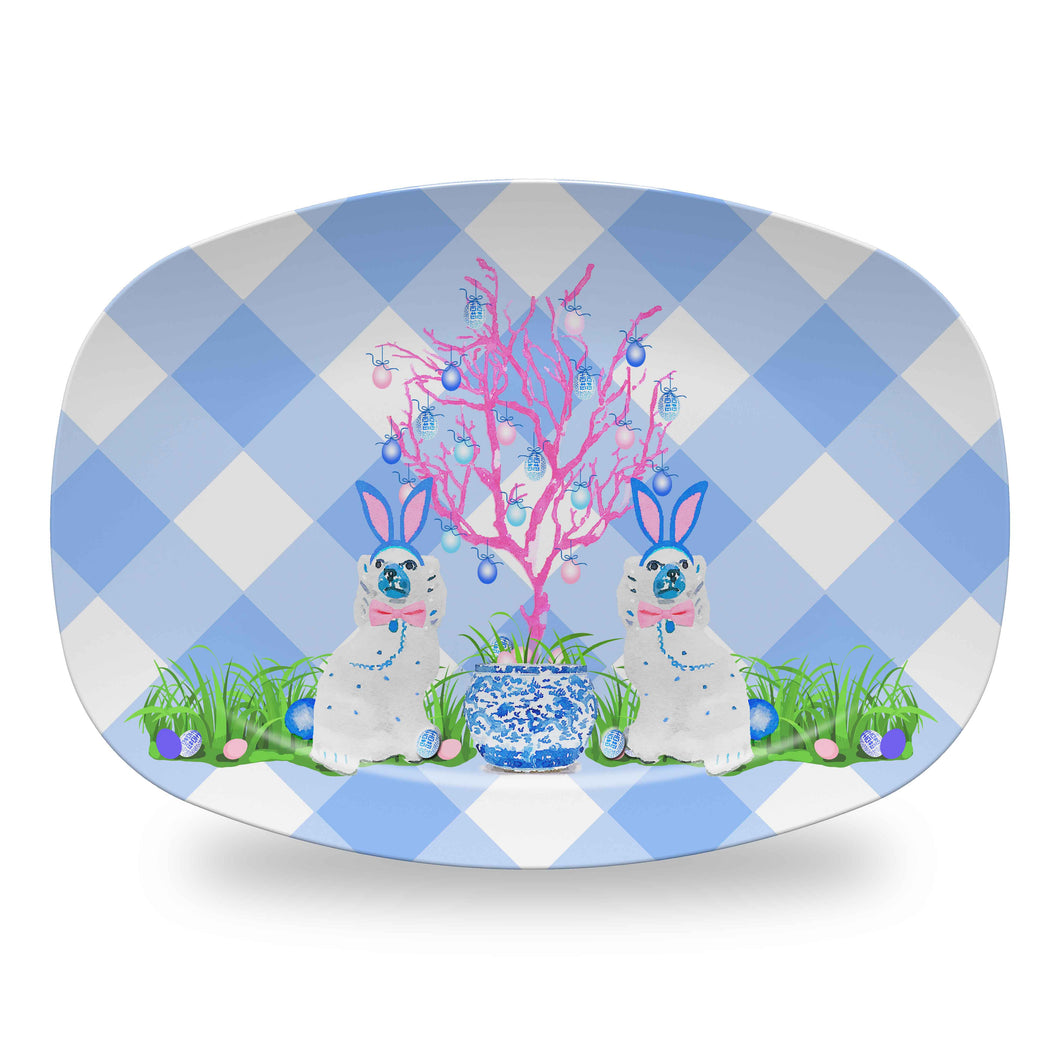 Spring Staffies Easter Melamine Platter