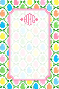 Easter Egg Trellis Personalized Notepad, Grass, Multiple Sizes Available
