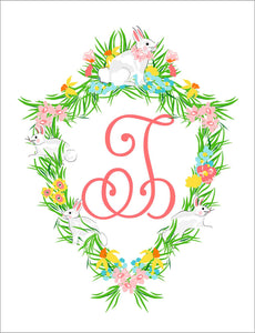Easter Crest Personalized Folded Note Cards