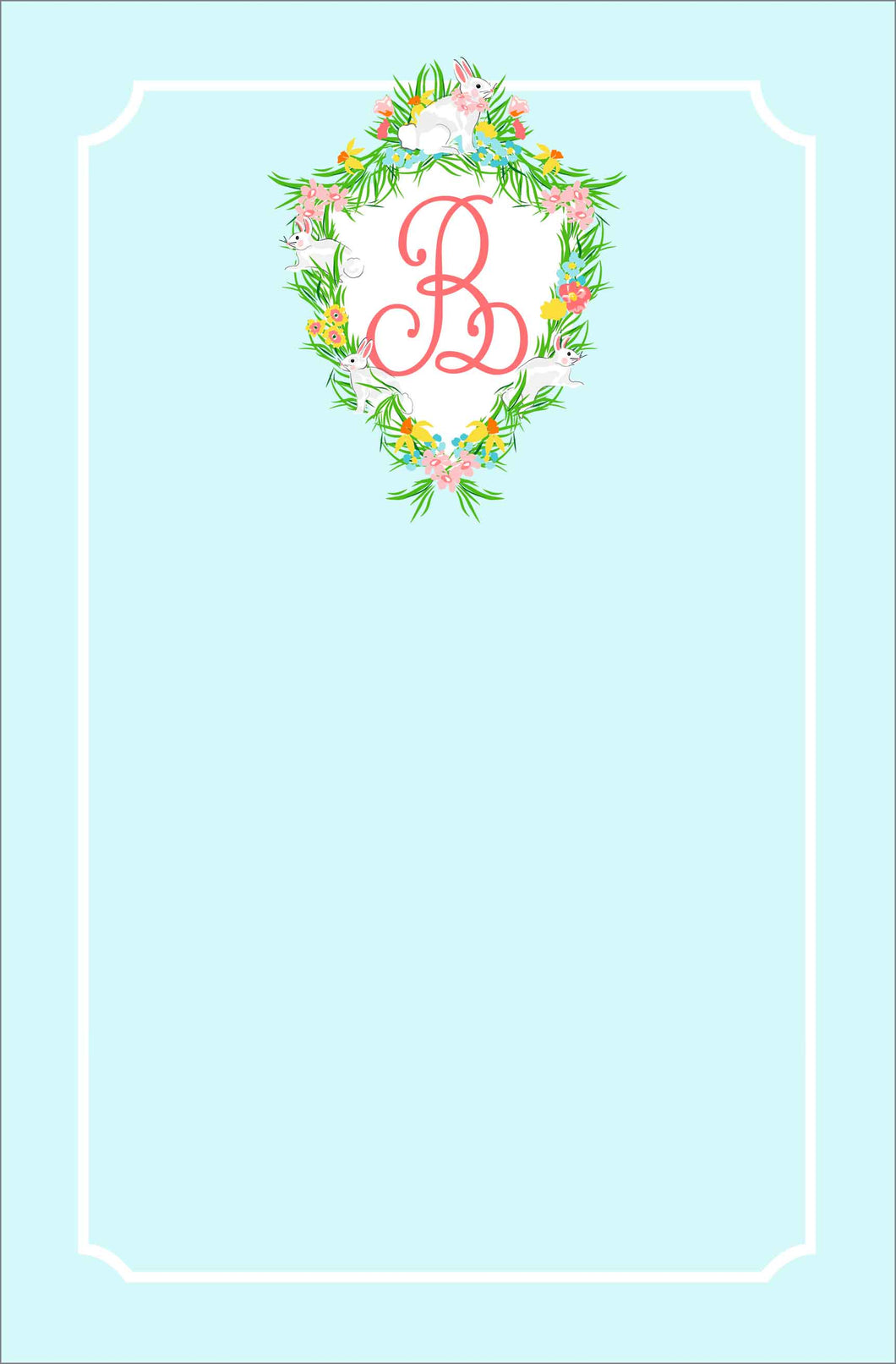 Easter Crest Notepad, Multiple Sizes Available, Robin's Egg