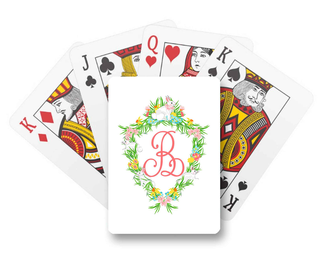Easter Crest Personalized Playing Cards