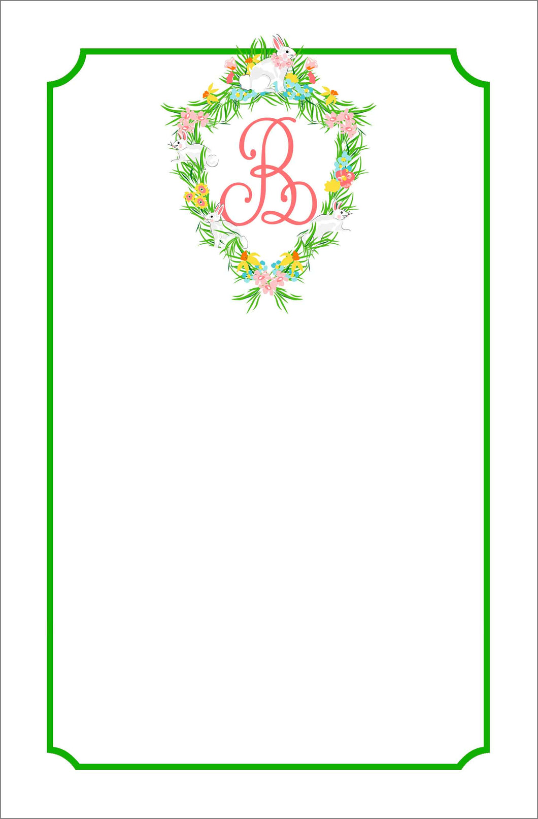 Easter Crest Notepad, Multiple Sizes Available, White