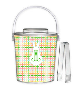 Easter Plaid Personalized Ice Bucket