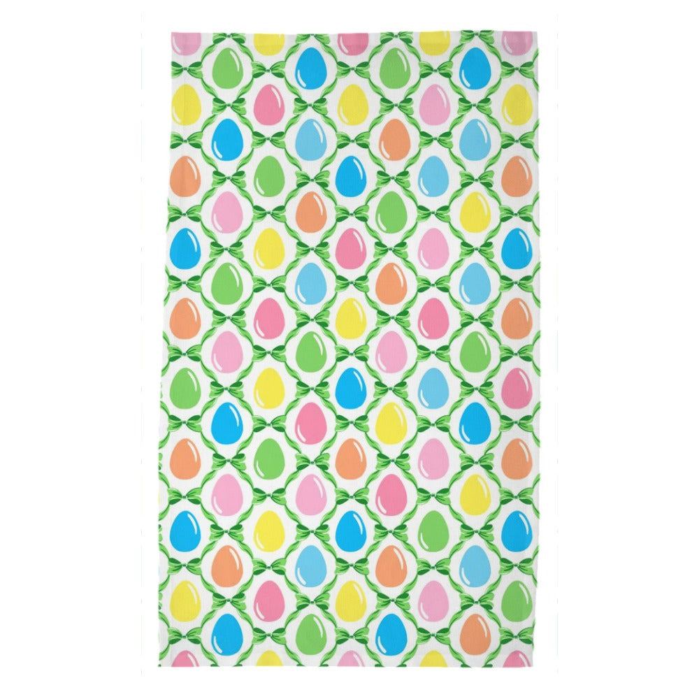 Easter Egg Trellis Poly Twill Tea Towels, Set of 2, Grass