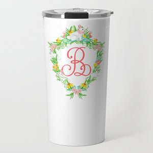 Easter Crest Personalized Travel Tumbler, Bright White