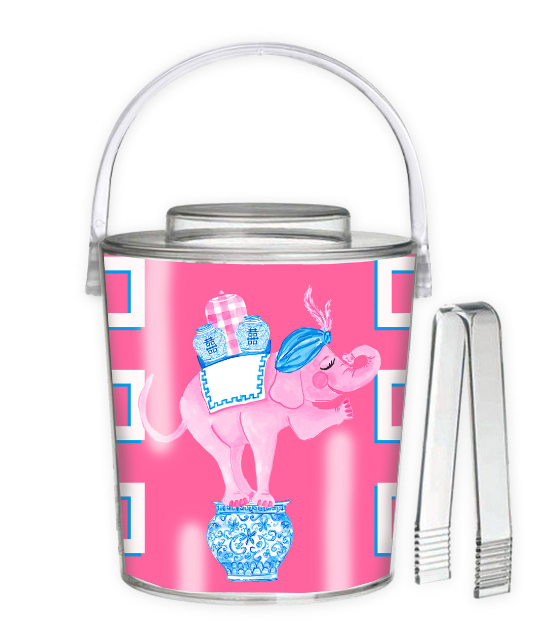 Trunk of Lovin' Elephant Valentine's Ice Bucket, Pink