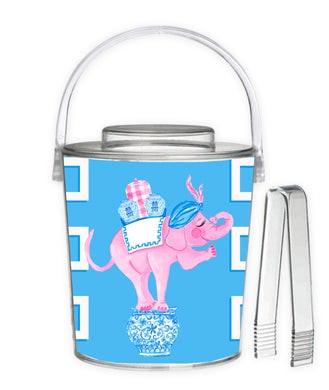 Trunk of Lovin' Elephant Valentine's Ice Bucket, Blue